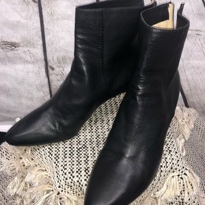 Jimmy Choo Black Leather Zip Ankle Boot size 38